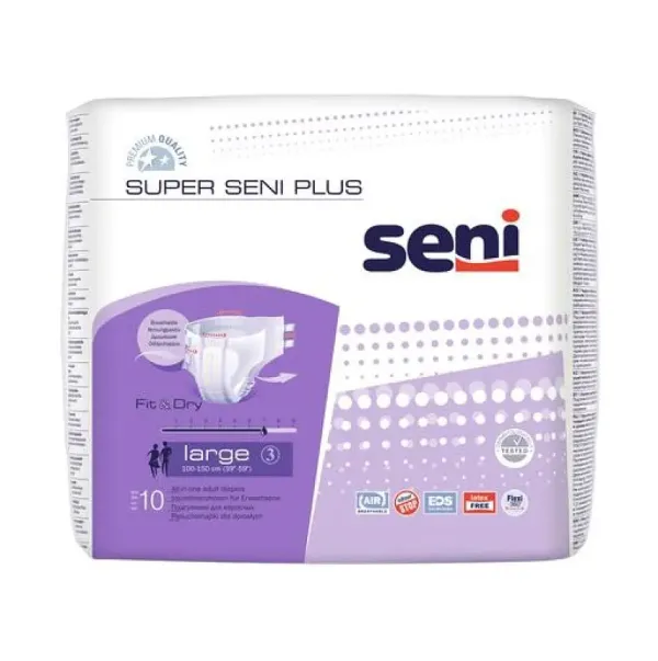Підгузки для дорослих Super Seni Plus large, 10 шт. (SE-094-LA10-A02)