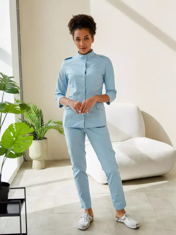 Ясмін  Медичний Костюм колір блакитний