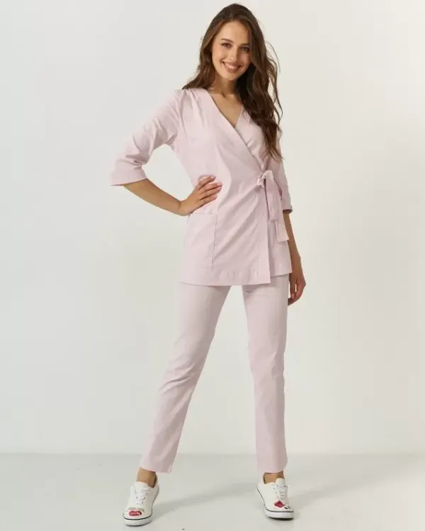 Медичний костюм жіночий Шанхай колір пудровий