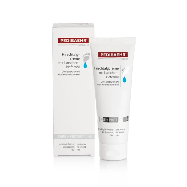 Крем для ніг 100 % оленячим жиром HIRSCHTALGCREME MIT  LATSCHENKIEFERNL 125 мл, Pedi Baehr - 125 мл Крем для ніг 100 % оленячим жиром HIRSCHTALGCREME MIT  LATSCHENKIEFERNL 125 мл, Pedi Baehr - 125 мл