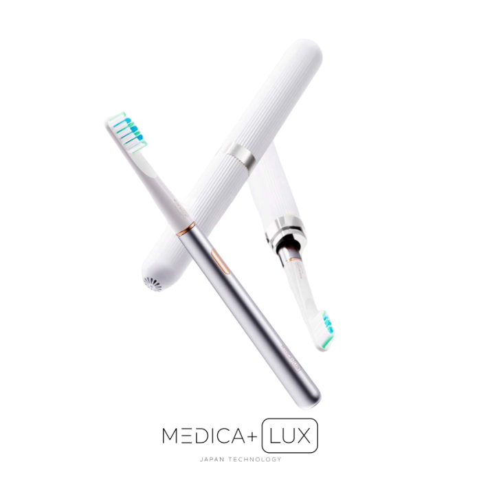 Відбілювальна звукова зубна щітка Medica+ Lux 10Х Portable Silver