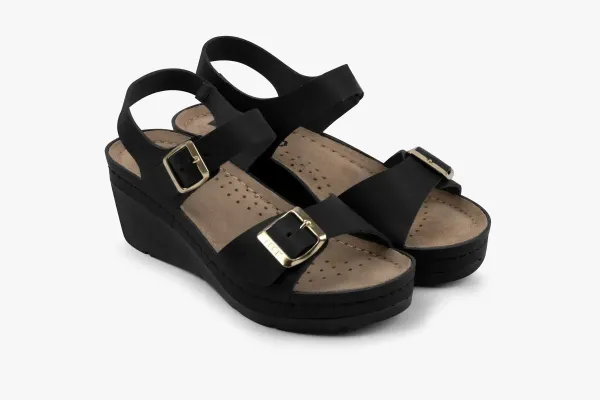 Жіночі босоніжки Leon Чорний 1130-39 ортопедія