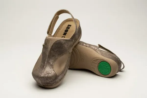 Жіноче Сабо Leon Сірий 913-блиск ортопедія