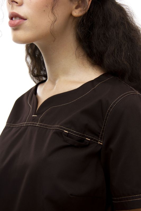 Костюм медицинский женский 1381 шоколад, IN WHITE