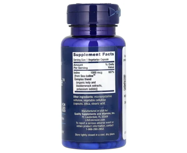 Морський йод Life Extension Sea-Iodine 1000 мкг 60 вегетаріанських капсул