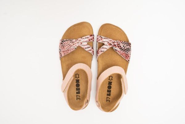 Dámské sandály Leon Pink 4300-Pink-snake-37 ortopedické