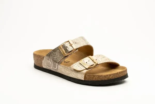 Жіночі шльопанці Leon gold-snake 4011-Золотиста-змія ортопедія