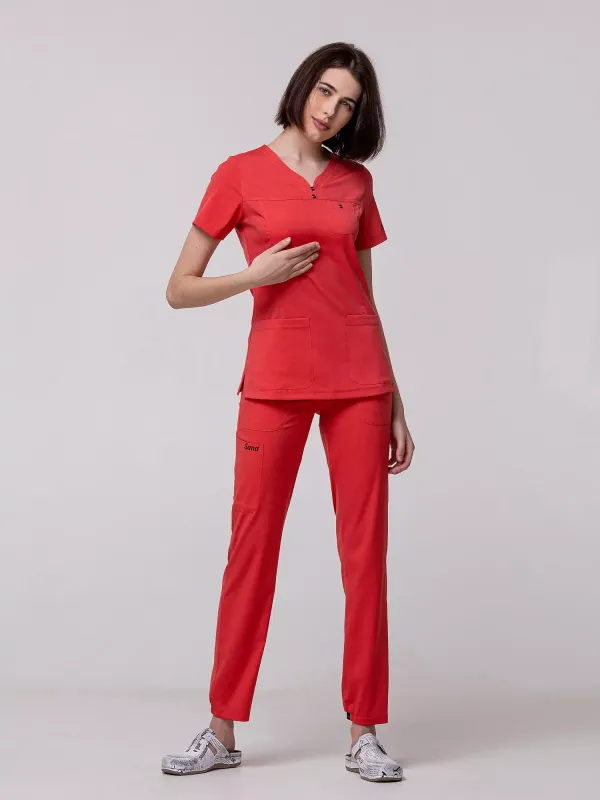 Тони Медицинский Костюм цвет Коралловый 6415