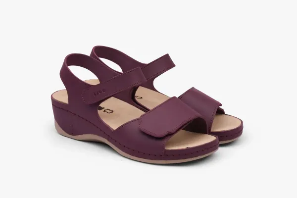 Жіночі сандалії Leon Бордовий 2024-Бордо-баккар ортопедія