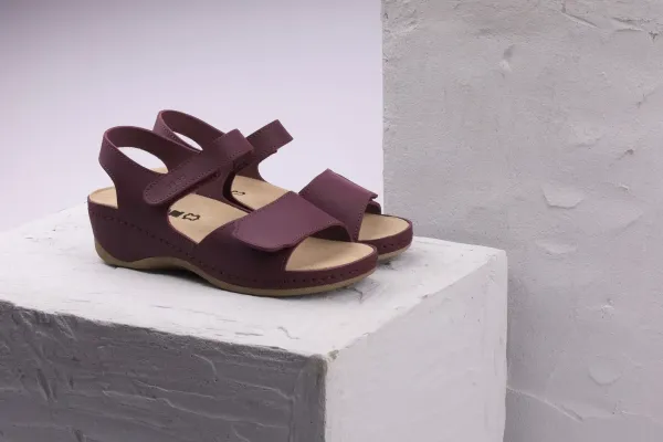 Жіночі сандалії Leon Бордовий 2024-Бордо-баккар ортопедія