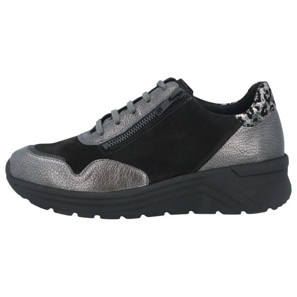 Жіночі шкіряні кросівки Karma, сірий/чорний (арт. 7 59071 20855), SOLIDUS (Німеччина)