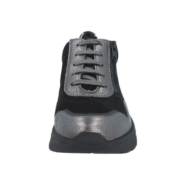 Жіночі шкіряні кросівки Karma, сірий/чорний (арт. 7 59071 20855), SOLIDUS (Німеччина)