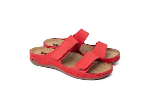 Женские шлепанцы Leon Красный 954-41 ортопедия