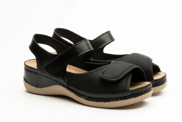 Жіночі сандалії Leon Чорний 934 ортопедія