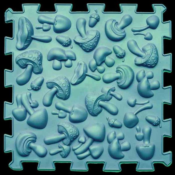 Ортопедический массажный коврик Пазлы Микс 4 элемента