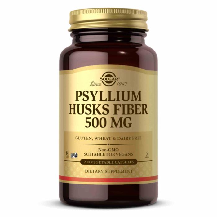 Psyllium Husks Fiber 500mg - 200 Vcaps Psyllium Husks Fiber 500mg - 200 Vcaps