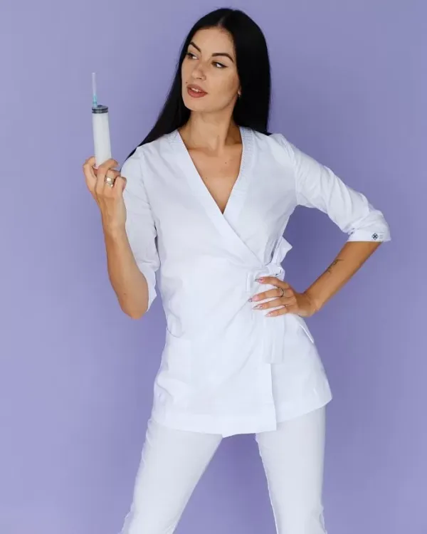 Медичний костюм жіночий Шанхай колір білий