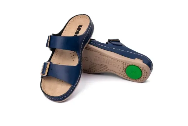 Женские шлепанцы Leon Голубой 955-Синий-41 ортопедия