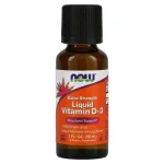 NOW Foods, жидкий витамин D3, 1000 МЕ, 30 мл (1 жид. унция)