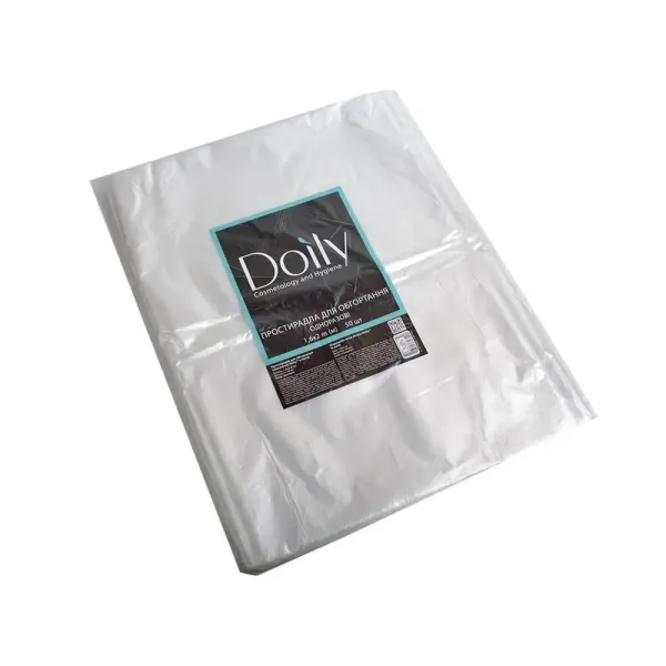 Простирадло для обгортання Doily, 1.6х2 м, поліетилен, 50 шт  Простирадло для обгортання Doily, 1.6х2 м, поліетилен, 50 шт