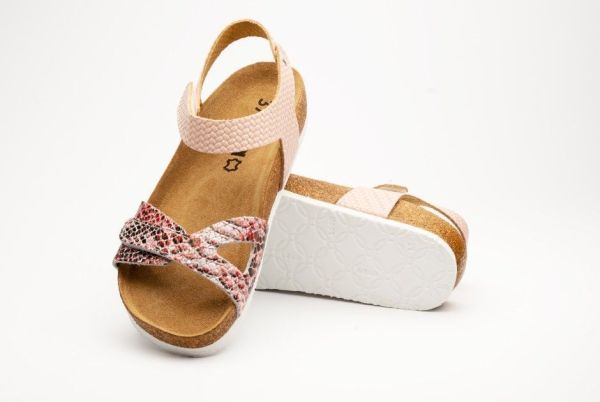 Dámské sandály Leon Pink 4300-Pink-snake-37 ortopedické