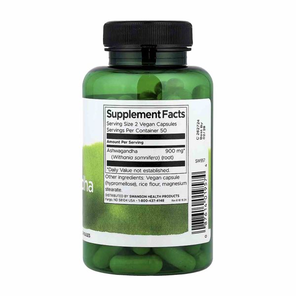 Swanson Ashwagandha – Натуральна антистресова формула з коренем ашваганди 450 мг - 100caps