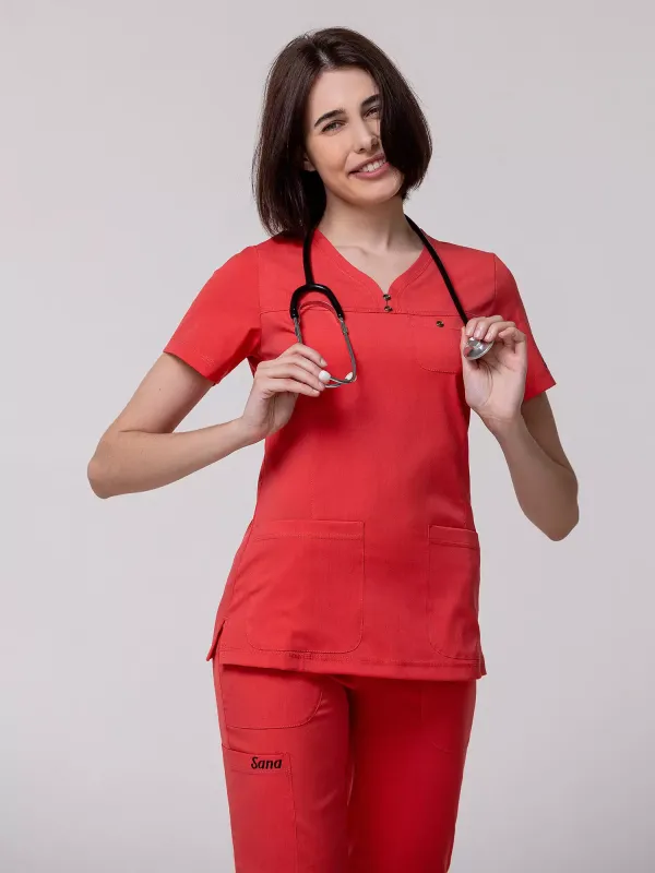 Тони Медицинский Костюм цвет Коралловый 6415