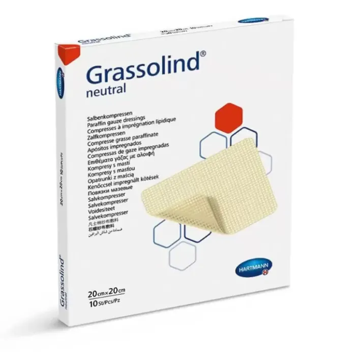 Повязка атравматическая мазевая Grassolind® neutral / Гразолинд нейтрал 20см х 20см 1шт