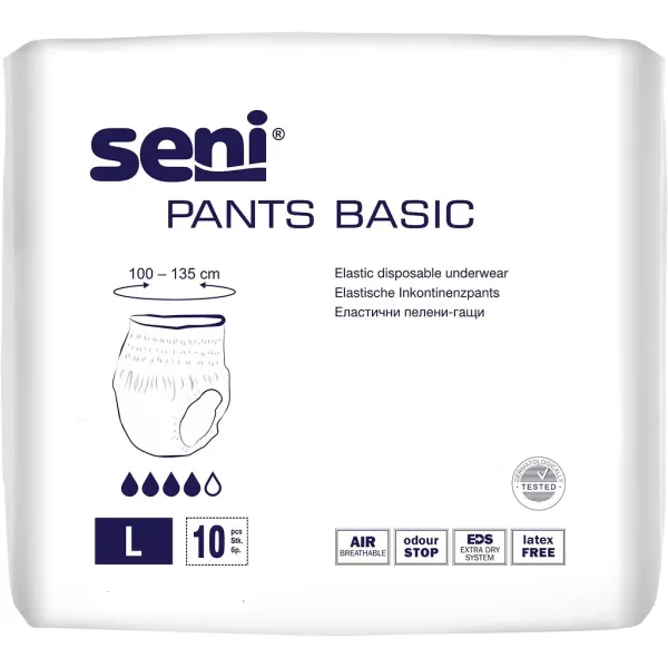 Труси для дорослих Seni Pants Basic large поглинальні 10 шт. (SE-096-LA10-BP1)