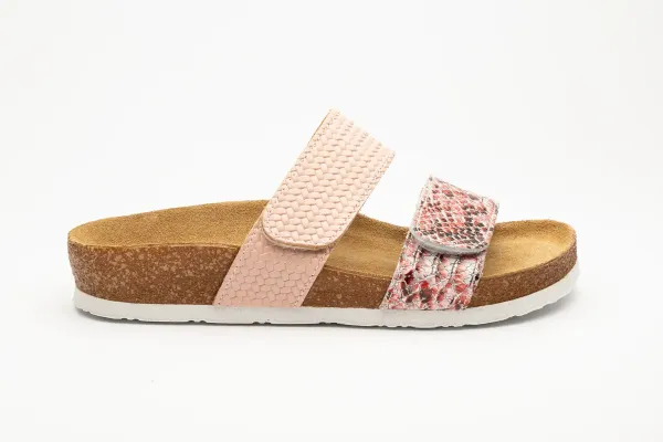 Жіночі шльопанці Leon Рожевий 4000-Рожева-змія-36 ортопедія