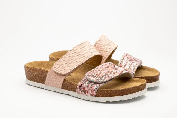 Жіночі шльопанці Leon Рожевий 4000-Рожева-змія-36 ортопедія