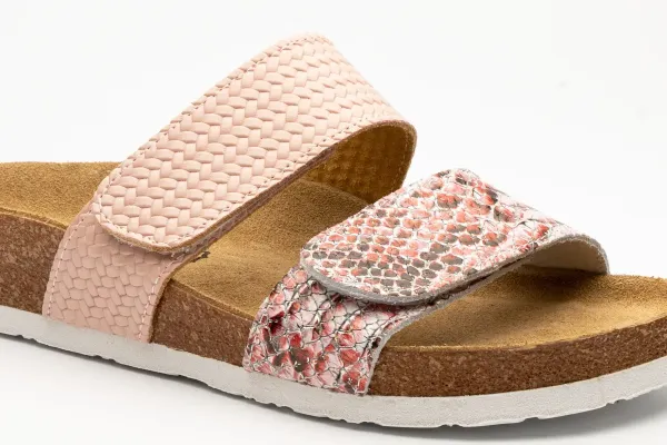 Жіночі шльопанці Leon Рожевий 4000-Рожева-змія-36 ортопедія