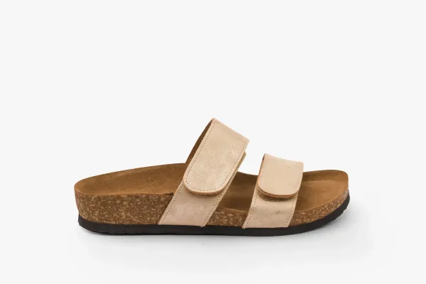Женские шлепанцы Leon Бежевый 4000-Золотистый-руст-41 ортопедия