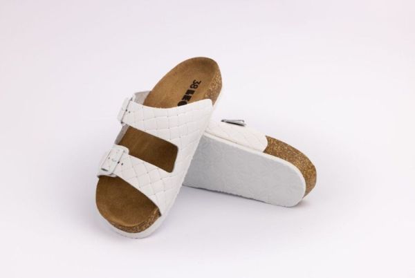 Жіночі шльопанці Leon white-stones 4010-Біла-коцка-36 ортопедія