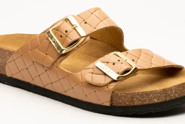 Женские шлепанцы Leon brown-velor 4010-Коричневая-коцка-36 ортопедия