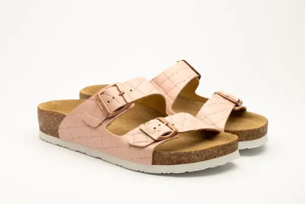 Жіночі шльопанці Leon pink-stones 4010-Рожева-коцка-41 ортопедія