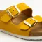Женские шлепанцы Leon Золотой 4010-Желтый-велюр-41 ортопедия