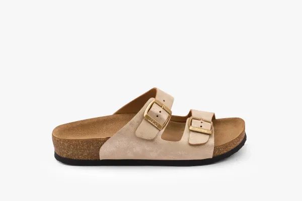 Жіночі шльопанці Leon brown-stones 4010-Золотистий-руст-39 ортопедія