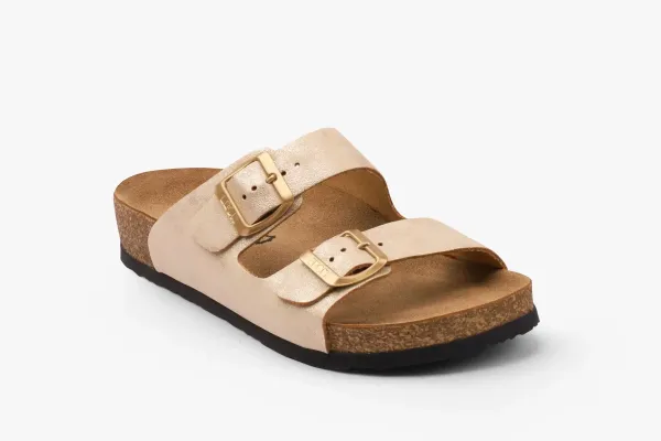 Жіночі шльопанці Leon brown-stones 4010-Золотистий-руст-39 ортопедія