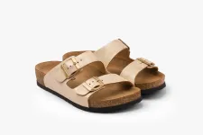 Женские шлепанцы Leon brown-stones 4010-Золотистый-руст-39 ортопедия