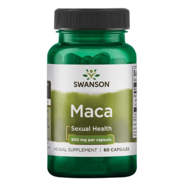 Swanson Maca Root – Мака для сексуальної енергії, гормонального балансу та життєвої сили 500 мг - 60caps