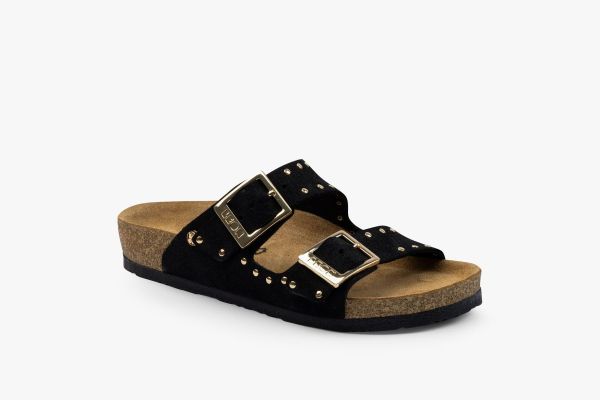 Dámské žabky Leon Black 4016-36 ortopedické