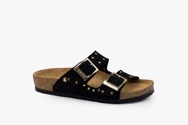 Dámské žabky Leon Black 4016-36 ortopedické