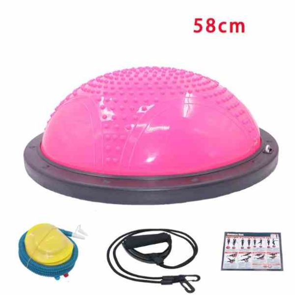 Балансировочная полусфера BOSU для фитнеса и гимнастики D 59см надувная с насосом.