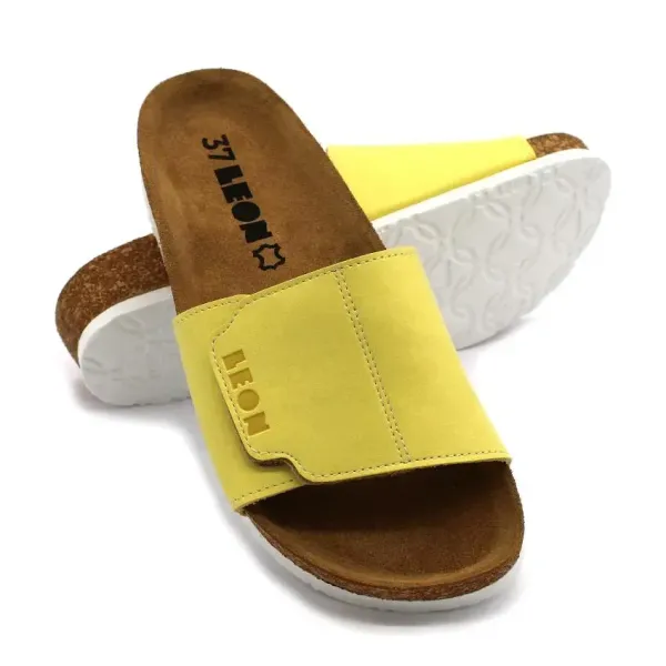 Женские шлепанцы Leon Желтый 4022 ортопедия