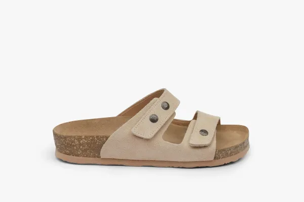 Женские шлепанцы Leon Бежевый 4050-велюр ортопедия