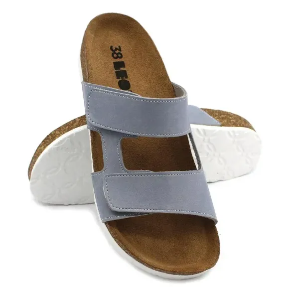 Женские шлепанцы Leon light-blue 4051-Голубой-орландо-36 ортопедия