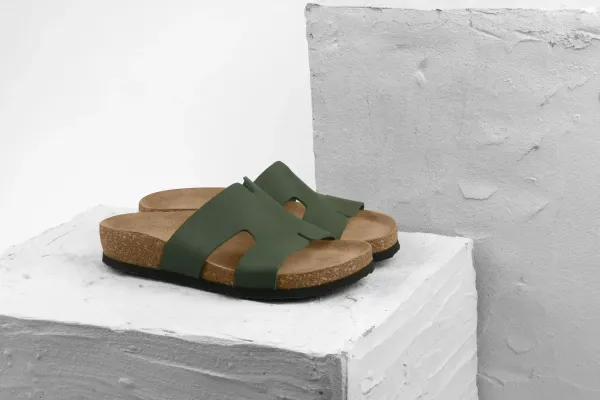 Женские шлепанцы Leon Зеленый 4054-40 ортопедия