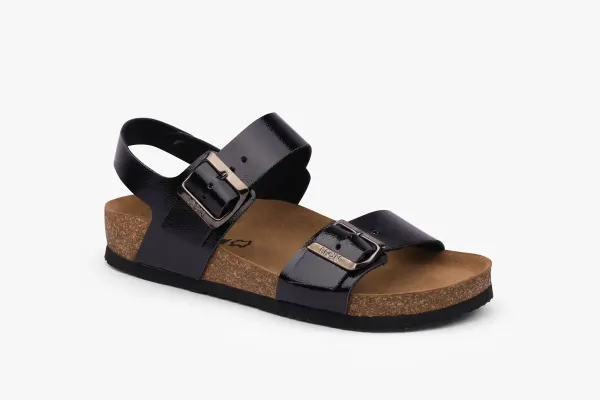 Жіночі сандалії Leon Чорний 4303-лак-36 ортопедія