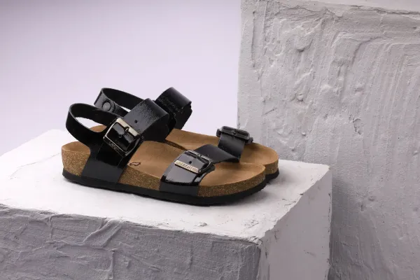 Жіночі сандалії Leon Чорний 4303-лак-36 ортопедія